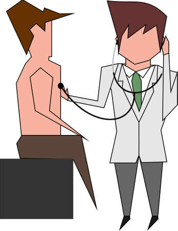 the doctor check up a man healthの写真素材