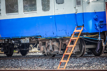 Wheel bogie of trainの写真素材