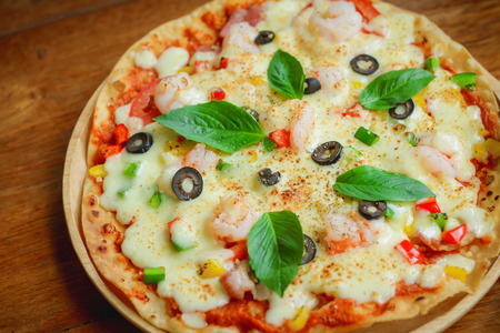 Pizza seafoodの写真素材