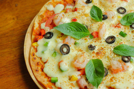 Pizza seafoodの写真素材
