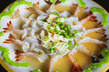 Shrimp in fish sauce , Thailand , Shrimp and spicy sauce, Seafood Thailand.の写真素材