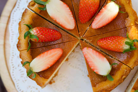 Basque Cheese Cake , Basque Cheese Cake Mix Crumble.の写真素材