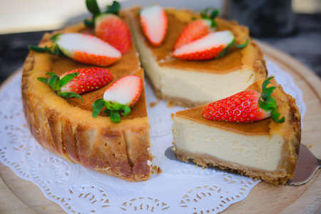 Basque Cheese Cake , Basque Cheese Cake Mix Crumble.の写真素材