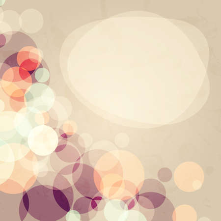 Abstract background with many circles with grunge old effect, vector illustrationのイラスト素材