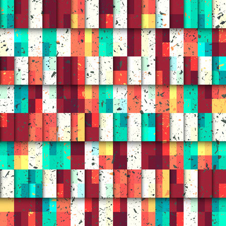 Seamless background with many colored rectangles, vector illustrationのイラスト素材