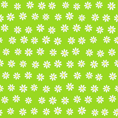 Seamless floral background with many tiny daisie flowers, vector illustrationのイラスト素材