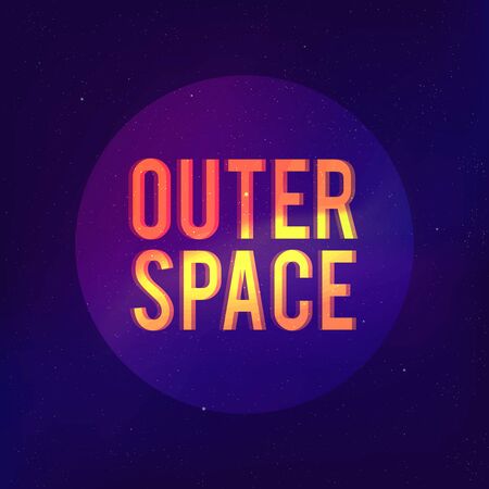 Abstract background with many tiny stars and hipster circle frame  in center