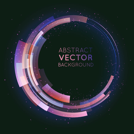 Abstract background with bright transparent technology ringのイラスト素材