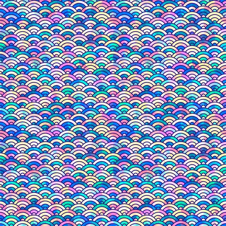 Multicolored background with orient scalesのイラスト素材