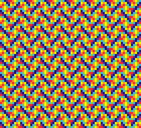 Pixel art background with rainbow colored pixelsのイラスト素材