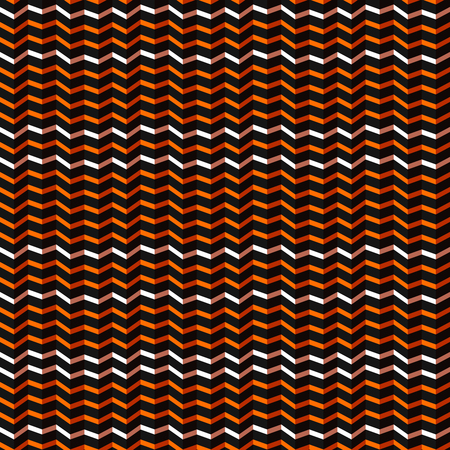 Abstract seamless pattern with white and red colored zig-zag lines