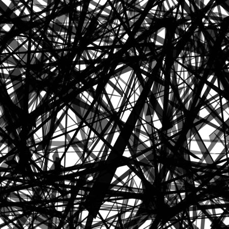 Abstract background with many black lines on white backdropのイラスト素材