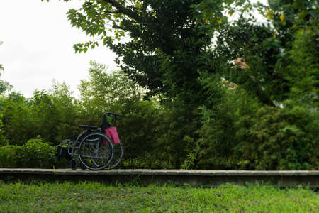 Wheelchairs in nursing homes, (long-term care, mobility aids, residential home)の写真素材