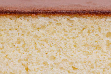 Section of sponge cake, japanese sweets, castella cake, (Japanese sponge cake)の写真素材