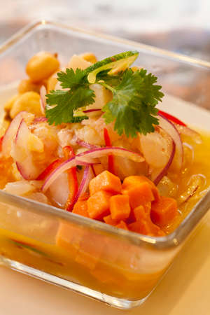 Ceviche Peruano, close-upの写真素材