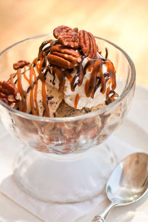 Mud Sundae with pecans on topの写真素材
