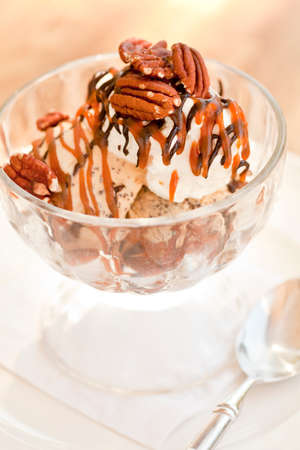 Mud Sundae with pecans on topの写真素材