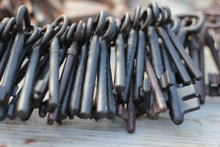 Old keysの写真素材