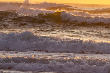 Sunset on the seaの写真素材