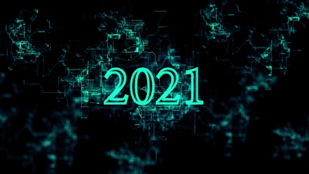 Digital network. Sign 2021