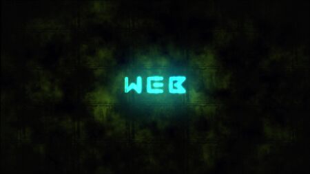 Techno WEB text animation. Motion dynamic animated background in techno style, with Web textの写真素材