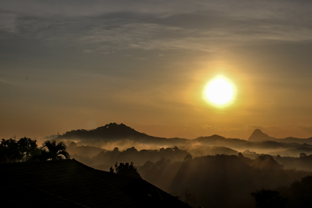 sunshine from the fog mountain