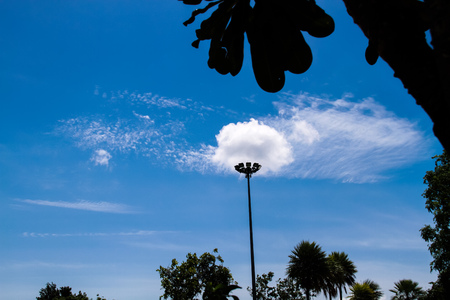 The cloud on the lampの写真素材