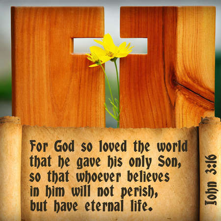 For God so loved the world that he gave his only Son, so that whoever believes in him will not perish, but have eternal life. John 3:16のeditorial素材