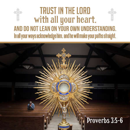 Trust in the LORD with all your heart, and do not lean on your own understanding. In all your ways acknowledge him, and he will make your paths straight. Proverbs 3:5-6の写真素材