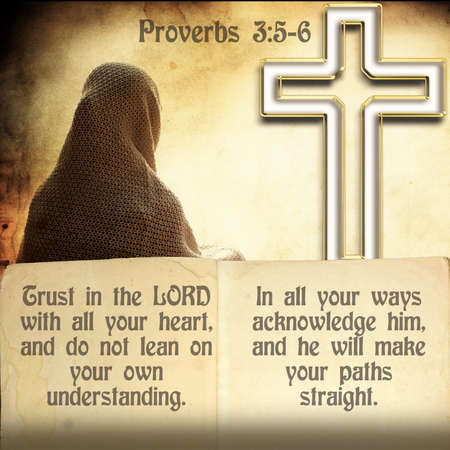 Trust in the LORD with all your heart, and do not lean on your own understanding. In all your ways acknowledge him, and he will make your paths straight. Proverbs 3:5-6のeditorial素材