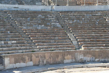 Biblical Ephesus Stadium. This is the large stadium in Ephesus where people rioted in anger to the message of St. Paul (see Acts 19:23-41). This Roman arena was home to gladiator fights and other Roman entertainment.の写真素材