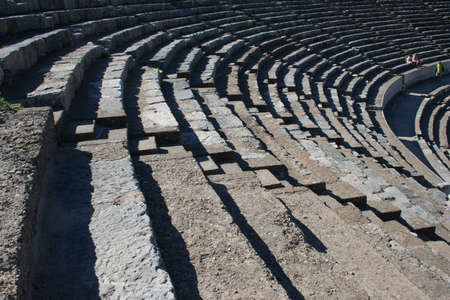Biblical Ephesus Stadium. This is the large stadium in Ephesus where people rioted in anger to the message of St. Paul (see Acts 19:23-41). This Roman arena was home to gladiator fights and other Roman entertainment.の写真素材