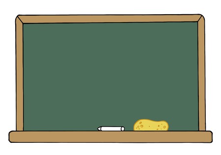 Blank Green Classroom Chalkboardのイラスト素材