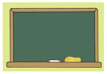  Blank Green Class Room Chalkboardのイラスト素材