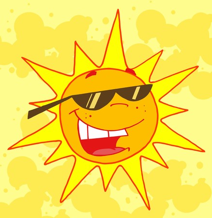 Hot Sun Vector Illustrations のイラスト素材