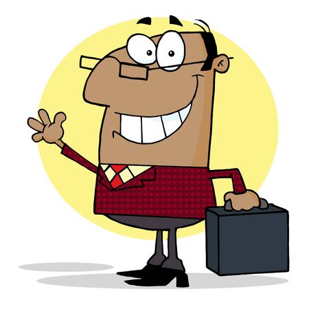 American Boss Waving A Greeting のイラスト素材