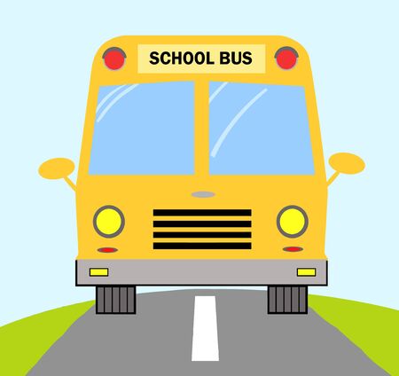 School Bus On Road 