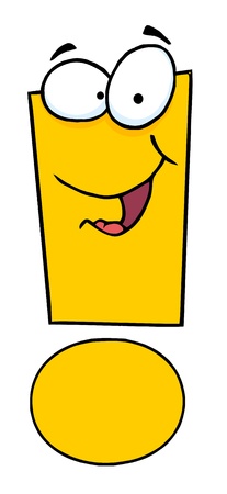 Exclamation Mark Cartoon Character のイラスト素材