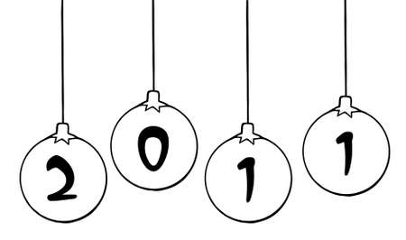 Outlined Christmas Ball Ornaments 