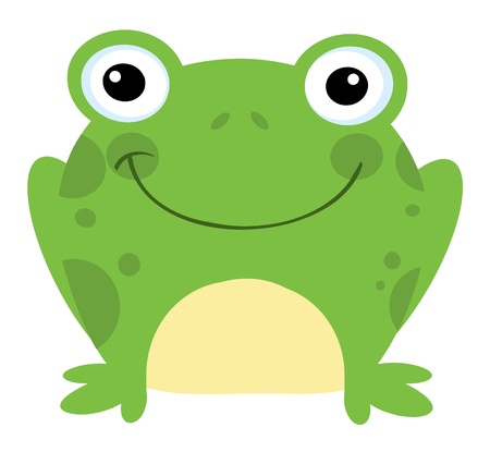 Head Frog Cartoon Characterのイラスト素材