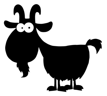 Goat Cartoon Silhouette のイラスト素材
