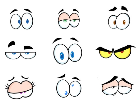 Cartoon Funny Eyes Collection のイラスト素材