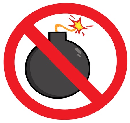 Stop Bombing Signのイラスト素材