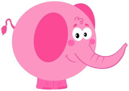 Cartoon Pink Elephantのイラスト素材