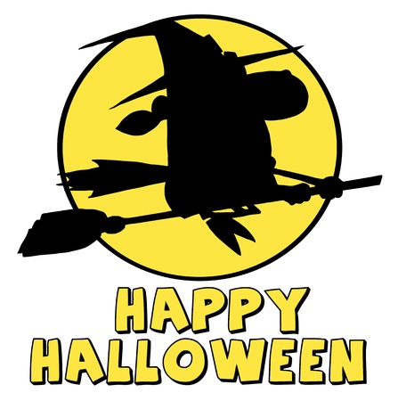 Halloween Witch Black Silhouetteのイラスト素材