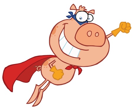 Super Pig Flyingのイラスト素材