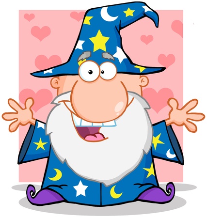 Friendly Wizard With Open Armsのイラスト素材