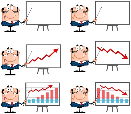 Business Man Cartoon Characters Collection 11のイラスト素材