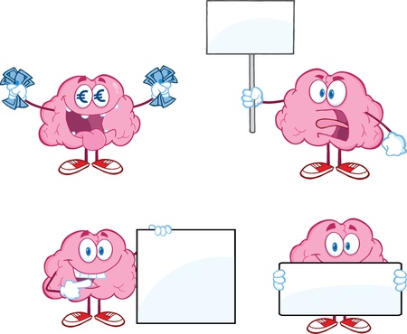 Brain Cartoon Mascot Collection 6のイラスト素材