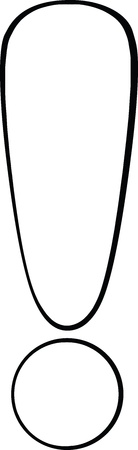Black and White Exclamation Markのイラスト素材